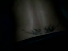 My dark brown girlfriend's gorgeous booty in jeans covered in ball batter
